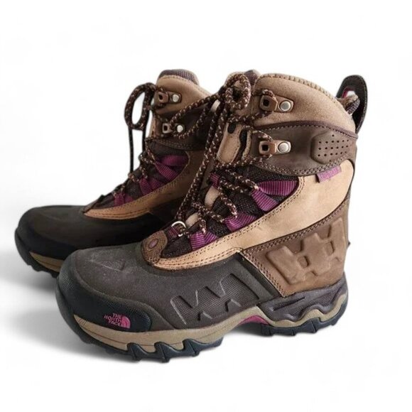 The North Face Hydroseal Mid Waterproof Brown Leather Hiking Boot Womens 6.5 - Picture 2 of 10